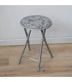 Folding stool Flower Silver order